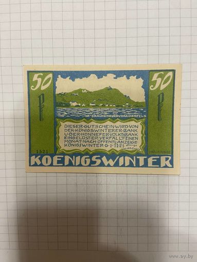 Нотгельд 50 пфеннигов Германия Кёнигсвинтер -0101-2