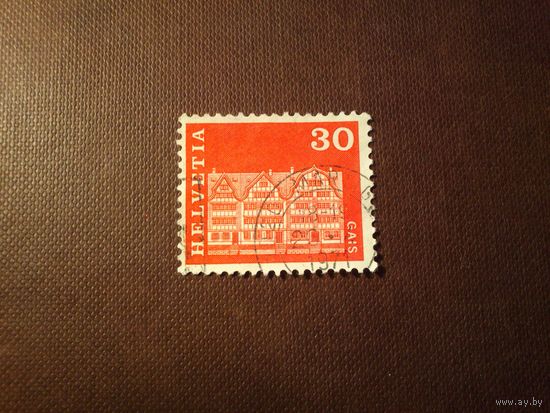 Швейцария 1968 г.Дома на деревенской площади, коммуна  Гайс ./40а/