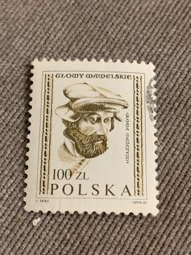 Польша 1982. Вавельские головы. Голова мужчины. Марка из серии