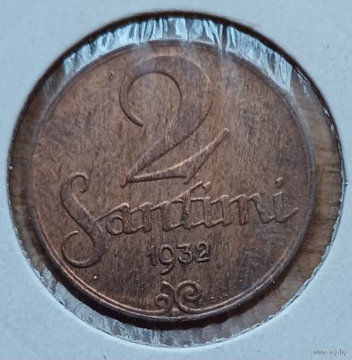 Латвия 2 сантимов 1932год