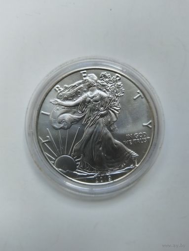 1 доллар США 2019 Шагающая Свобода унция серебра