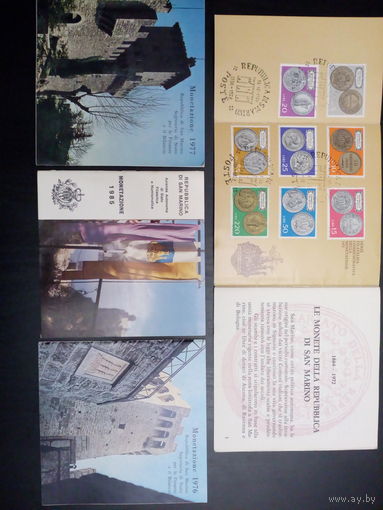 Брошюры мини-каталоги монет Сан-Марино