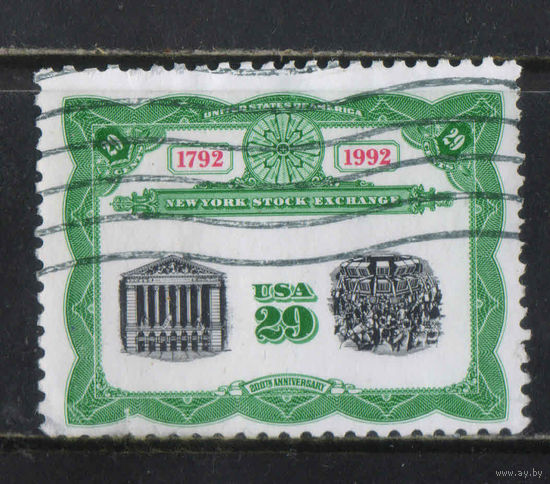 США 1992 200 летие фондовой биржи Нью-Йорк #2218