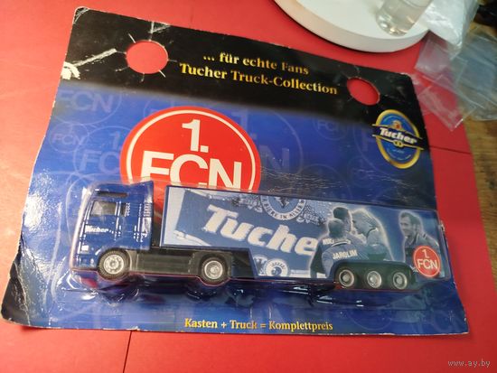Машинка коллекционная. Немецкая. Грузовик с пивом Tucher. В Блистере. С рубля. Редкость. (01) Дикий Нульц!.