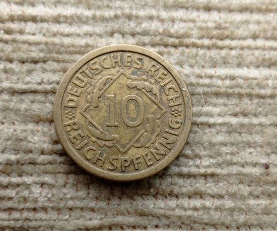 Werty71 Германия 10 рейхспфеннигов 1925 А пфеннигов Веймар