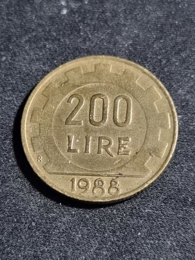 Италия 200 лир 1988