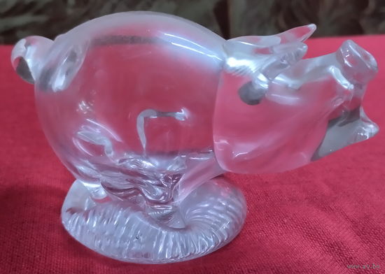 Стеклянная фигурка Свинья. Из серии Китайский (Восточный) зодиак.