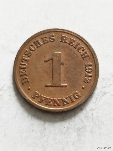Германия 1 пфенинг 1912 D