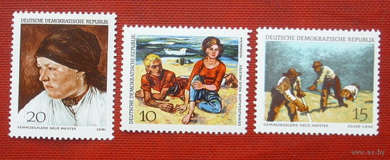 ГДР. Живопись. ( 3 марок ) 1986 года. 6-16.