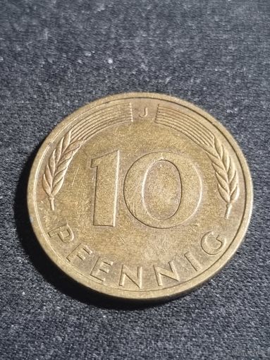 Германия 10 пфеннигов 1988 J