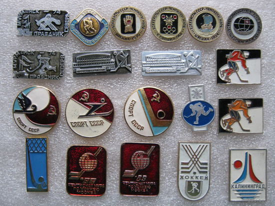 Хоккей и зимние виды спорта, цена за 1 шт., на выбор.
