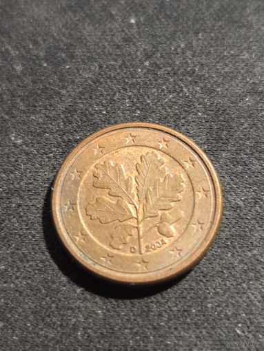 Германия 1 евроцент 2004 D