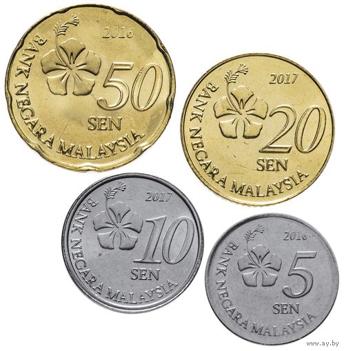 Малайзия НАБОР 4 монеты 2024 UNC