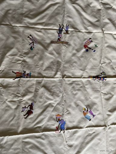 Скатерть с африканскими мотивами, ручная вышивка