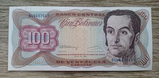 Werty71 Венесуэла 100 Боливаров 1992 UNC банкнота