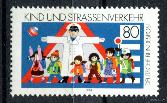 Германия (ФРГ) - 1983г. - Дети на улицах - полная серия, MNH с отпечатком [Mi 1181] - 1 марка