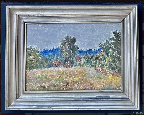 Аракчеев Б.В Пейзаж. Картон, масло. Размер 35х49 см.