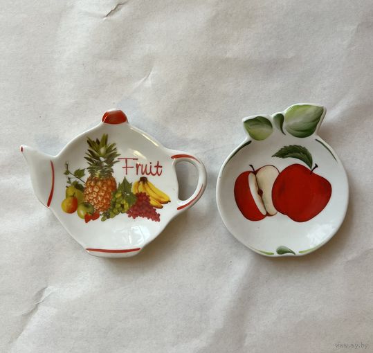 АУКЦИОН не с рубля без МПЦ. Фарфоровая подставка для чая ( НАБОР 2 предмета). ДФЗ