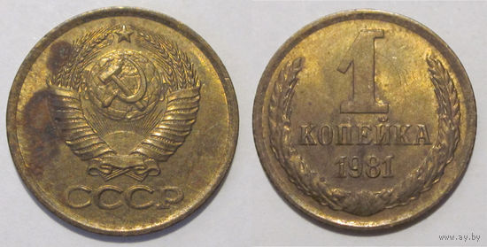 1 копейка 1981 aUNC