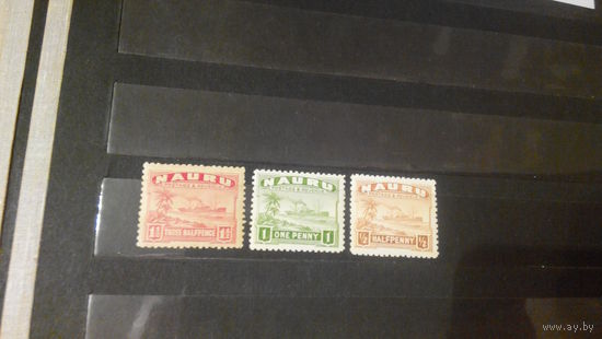 Британские колонии, Науру, 1924, транспорт, корабли, флот, 3 марки