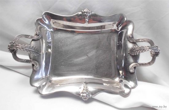 Визитница Поднос для визиток 33 х 22 см Серебрение