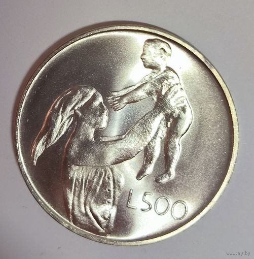 С рубля! 500 лир 1972 Сан-Марино сахарный сохран