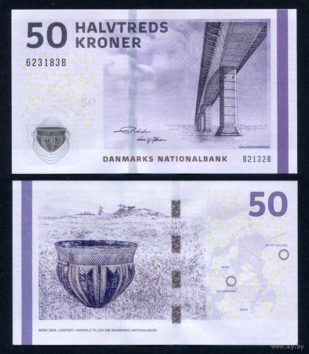 Дания 50 крон 2009 г. (2013 г.) (P-65f(4), UNC) [Rohde - Sorensen]