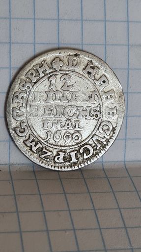 С 1 РУБЛЯ ! МОНЕТА 1/12 ТАЛЕРА 1690 ГОД ГЕРМАНИЯ