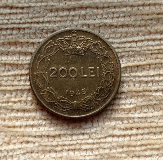 Werty71 Румыния 200 лей 1945 блеск