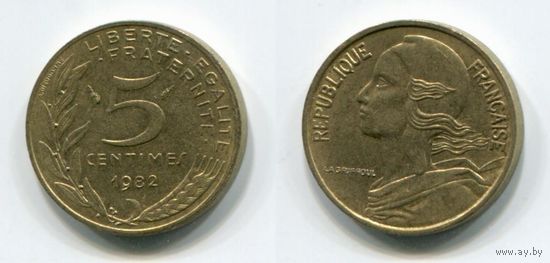 Франция. 5 сантимов (1982, XF)