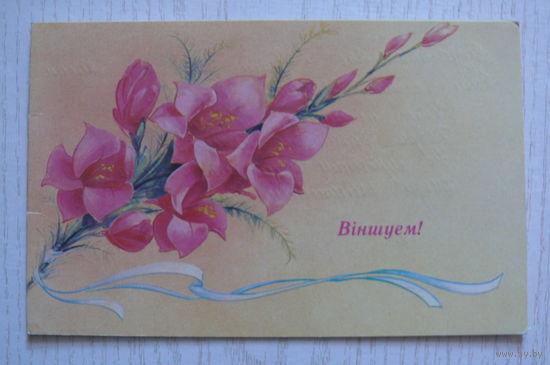 Коробова Н., Поздравляем! (на белорусском языке), 1990, 1991, двойная, подписана.