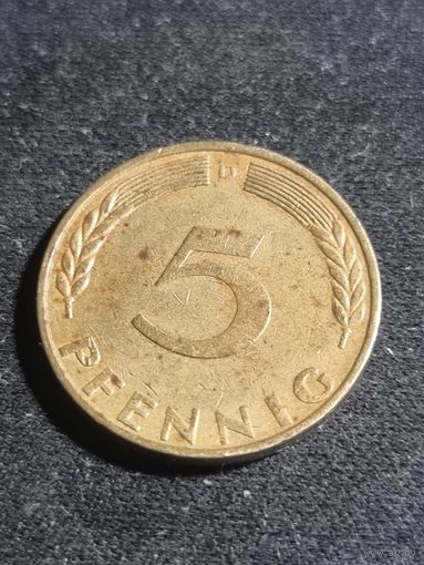 Германия 5 пфеннигов 1970 D