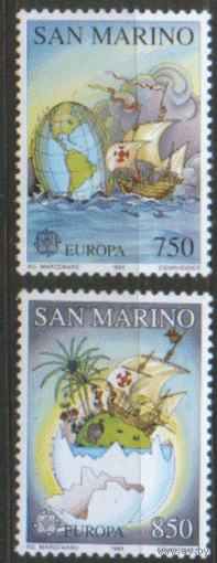 СМ. М. 1508/09. 1992. Открытие Америки. Чист.