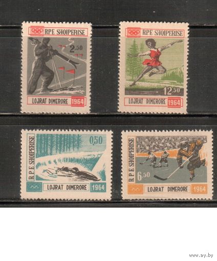 Албания-1963,(Мих.793-796)  **/* ,  Спорт, ОИ-1964  (полная серия)
