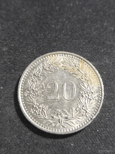 Швейцария 20 раппенов 1995