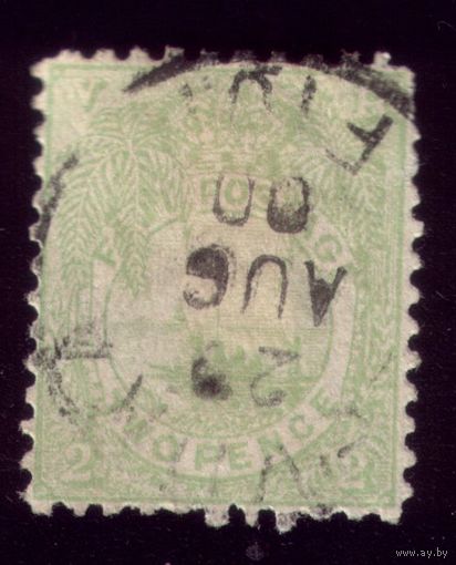 1 марка 1893 год Фиджи Каноэ 30 Mi 83 Gibbons