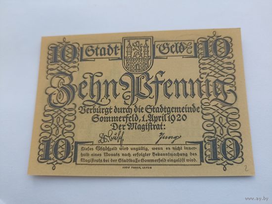 Германия 10 пфенингов 1920г (8)