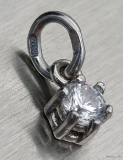 Серебрянный кулон Капля Росы. Серебро 925 пробы.