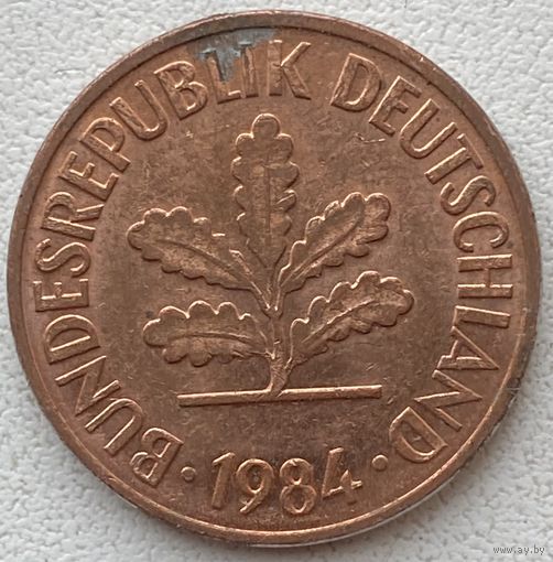 Германия 2 пфеннига 1984 г. F