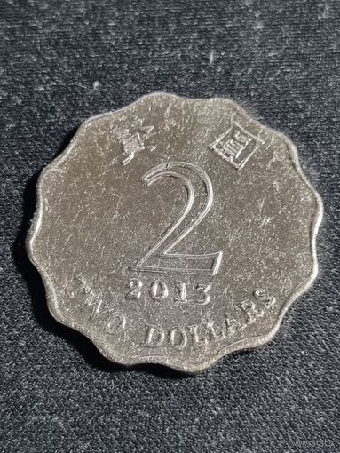 Гонконг 2 доллара 2013 Unc