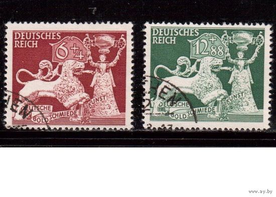 Германия-1942,(Мих.816-817) гаш.  , Культурные ценности(3)
