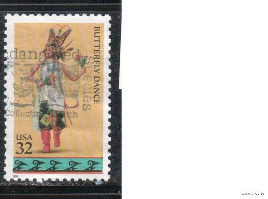 США-1996 (Мих.2731) , гаш., Танцы индейцев