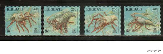 Кирибати-1998 (Мих.771-774) , ** , Морская фауна, Раки (полная серия)