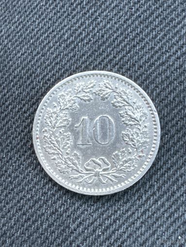 10 раппенов Швейцария 1980