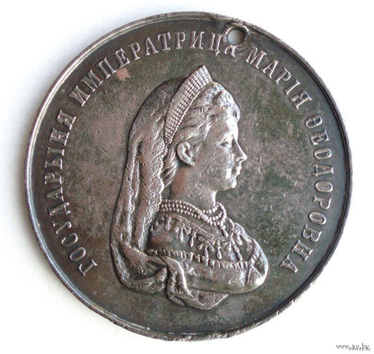 Медаль За благонравие и успехи в науках, для учениц женских гимназий Министерства народного просвещения. Серебро. Россия Российская империя #499