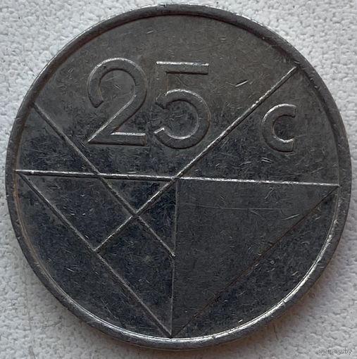 Аруба 25 центов 1986 г.