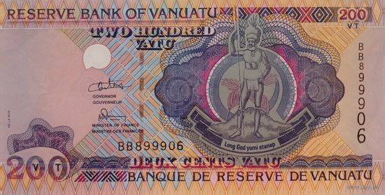 Werty71 Вануату 200 вату 1995 UNC банкнота