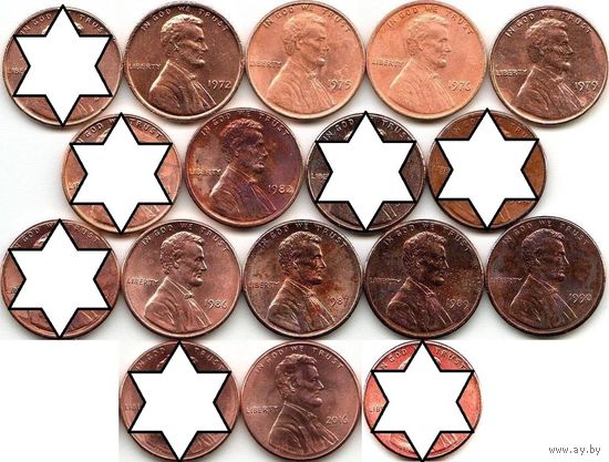 США 1 цент - на выбор