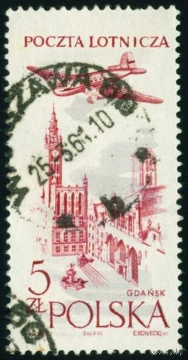 Самолет Польша 1958 год 1 марка
