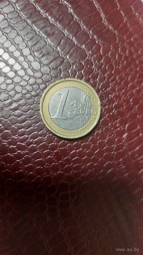 Монета 1 евро 2002г. Италия. Хорошая!